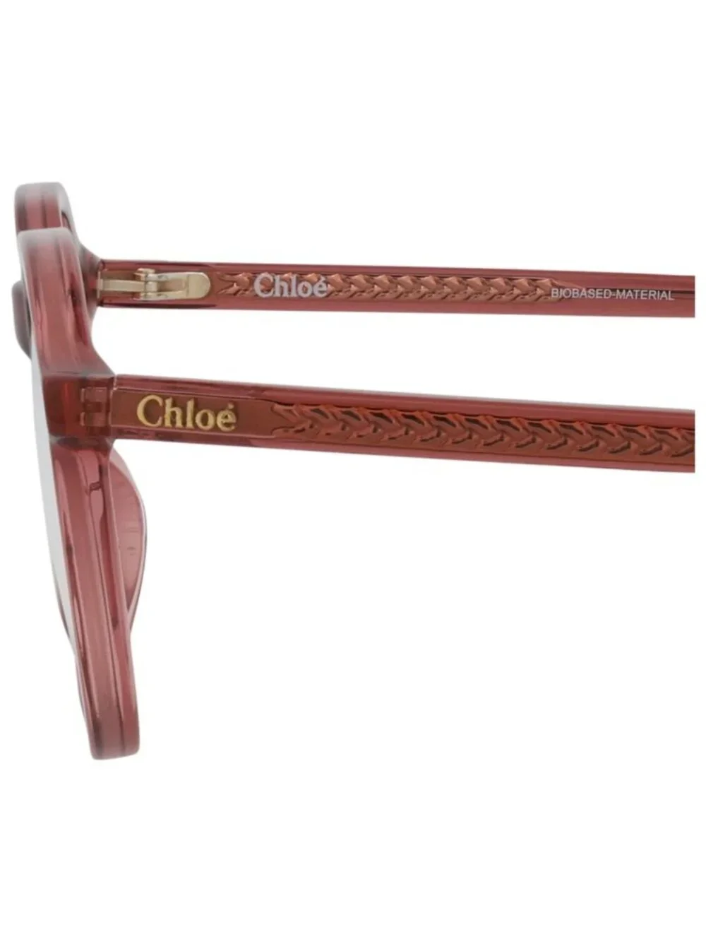 New Chloé Women's Eyeglasses Round Oval Bio Acetate Frame Pink Pink Transparent